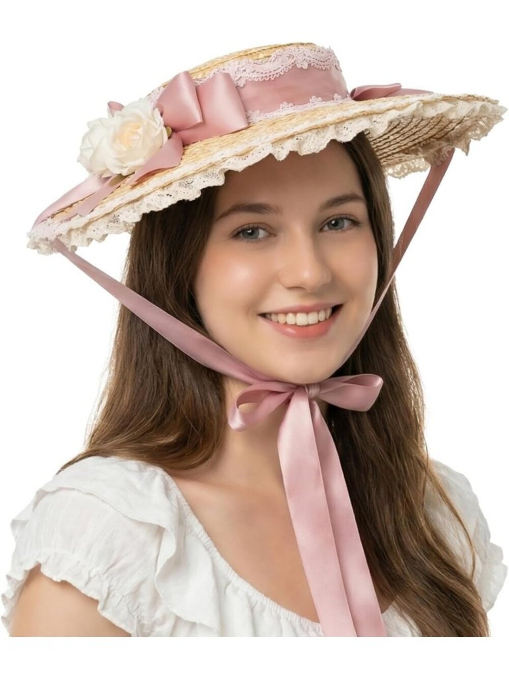 Elegant Victorian Tea Party Sun Hat | Summer Straw Cap for Women